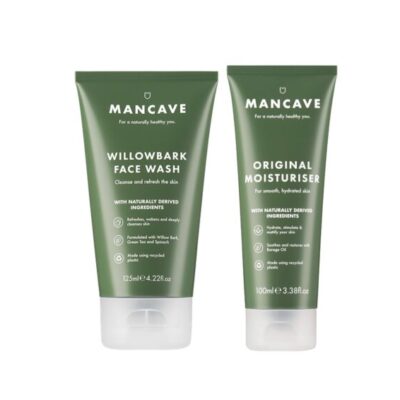 ManCave Willowbark Face Wash and Original Moisturiser Bundle