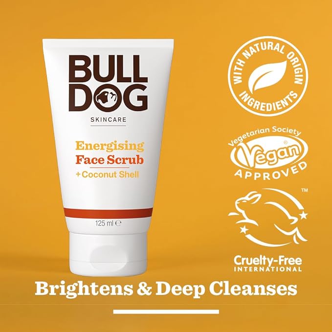 Bulldog Energising Face Scrub with Coconut Shell (125ml)