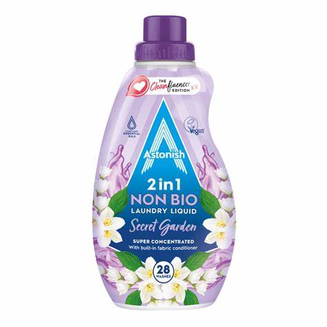 Astonish Non-Bio 2 in 1 Laundry Liquid - Secret Garden (840ml)
