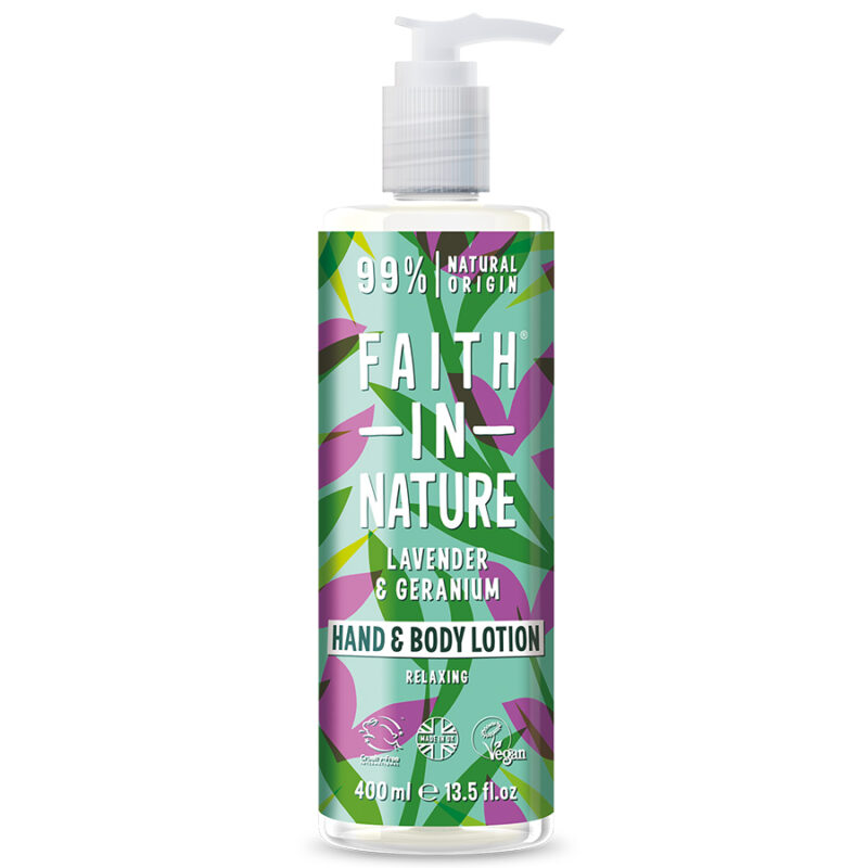 Faith in Nature Hand and Body Lotion – Lavender and Geranium (400ml)