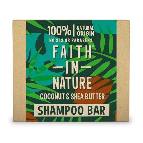 Faith in Nature Shampoo Bar – Coconut and Shea Butter (85g)