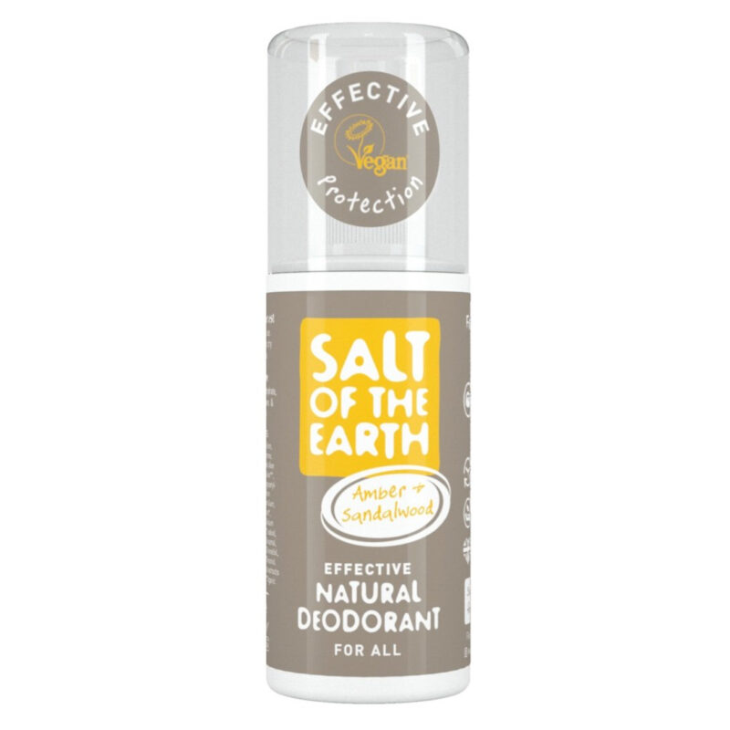 Salt of the Earth Refillable Deodorant Spray – Amber & Sandalwood (100ml)