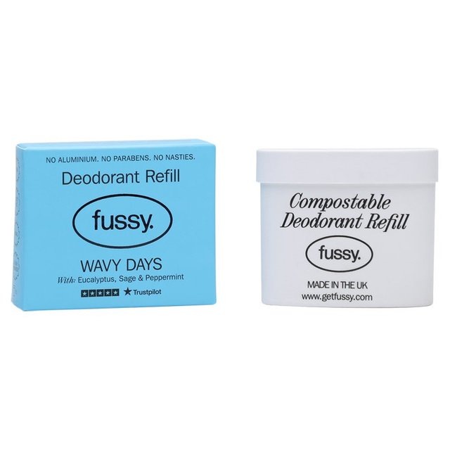 Fussy Natural Deodorant Refill – Wavy Days (40g)