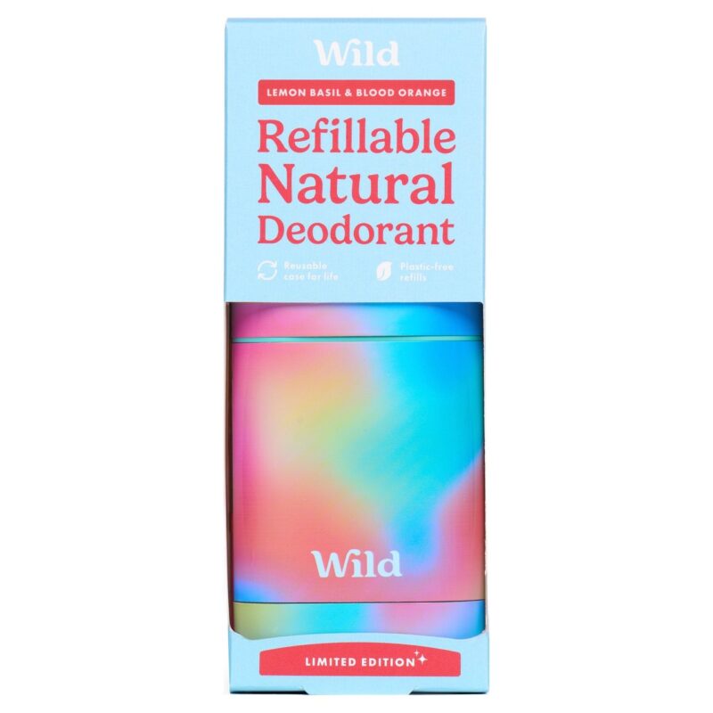 Wild Natural Deodorant (Sunset Ombre Case) – Lemon Basil and Blood Orange (40g)