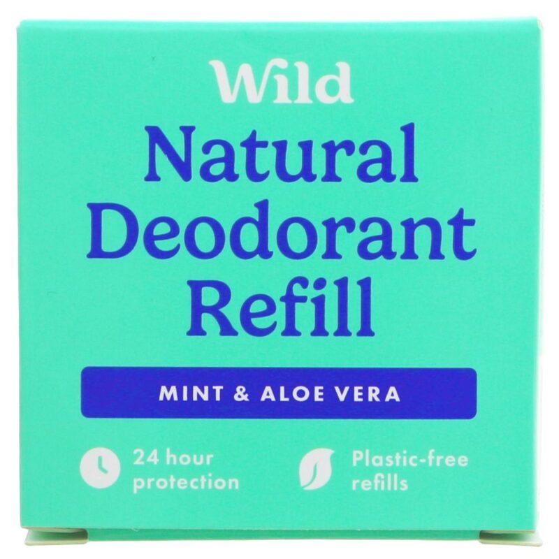 Wild Natural Deodorant Refill – Mint and Aloe Vera (40g)