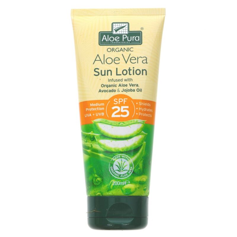Aloe Pura Organic Aloe Vera Sun Lotion SPF 25 (200ml)