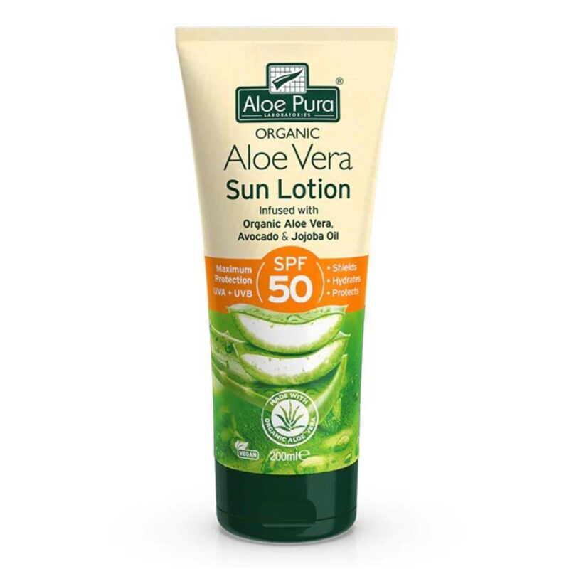 Aloe Pura Organic Aloe Vera Sun Lotion SPF 50 (200ml)