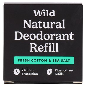 Wild Men’s Natural Deodorant Refill – Fresh Cotton and Sea Salt